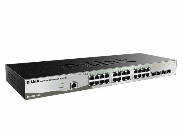 D-Link DGS-1210-28/ME/E switch Gestionado L2+ Gigabit Ethernet (10/100/1000) 1U Negro, Gris