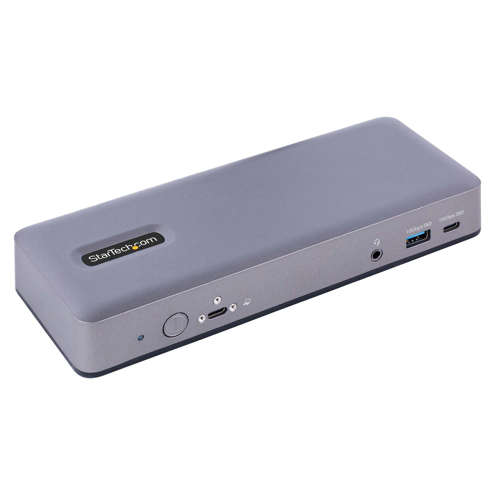 StarTech.com Docking Station USB-C 4K30 Triple /4K60 Doble - Modo Alt DP/DP/HDMI - Hub USB de 7 Puertos - PD 3.0 - GbE - Audio - K-Slots - Works
