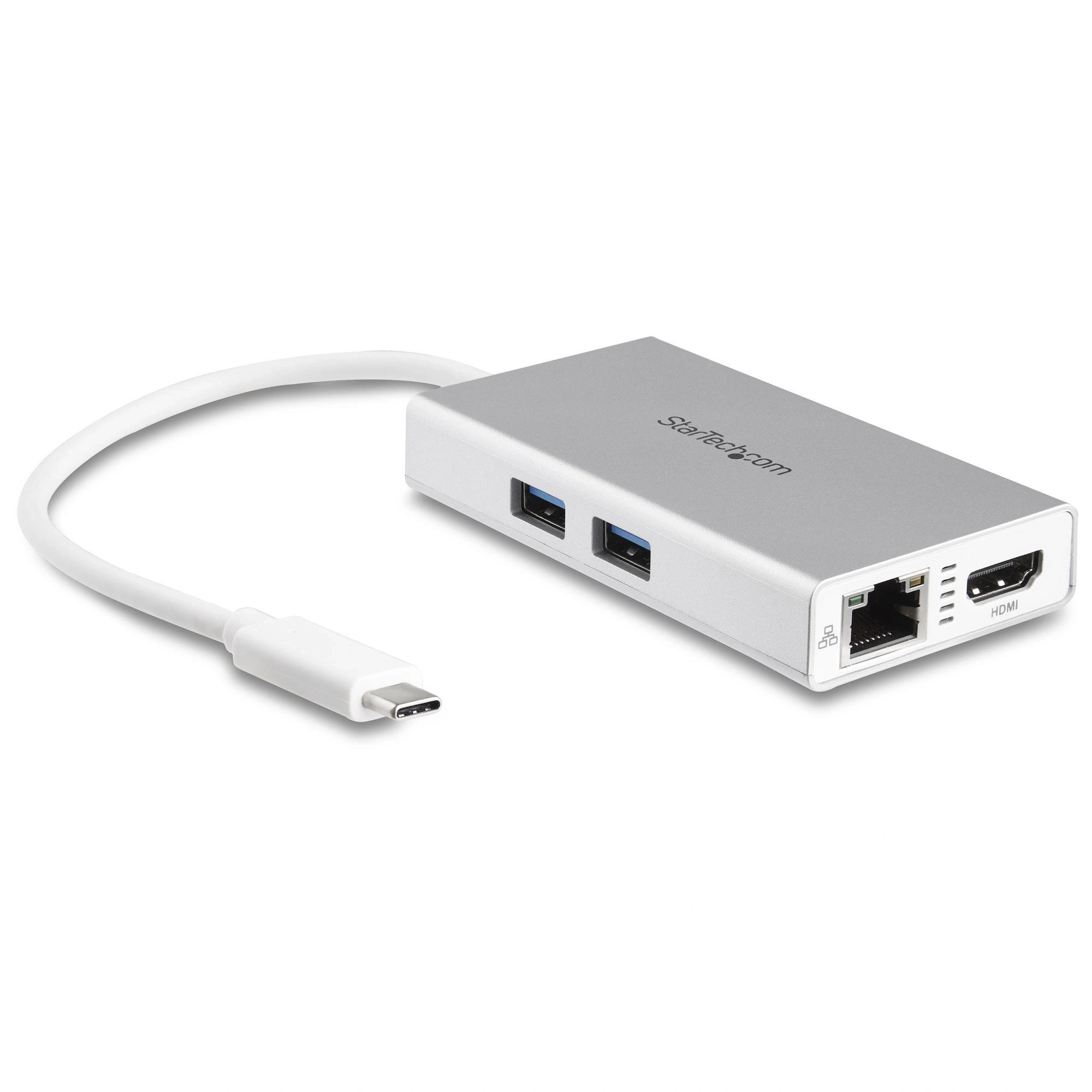 StarTech.com Adaptador Multipuertos USB-C - Docking Station Portátil USB-C 4K HDMI - Entrega de Potencia 60W - GbE - Hub 2x USB-A 3.0- Mini Dock