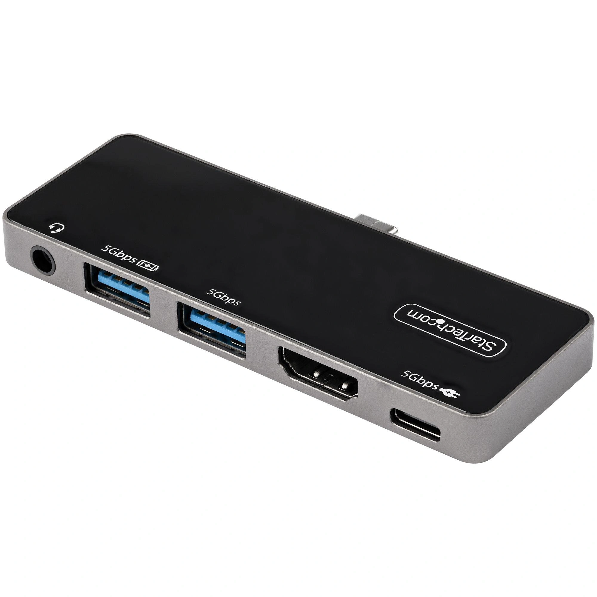 StarTech.com Adaptador Multipuertos USB C a HDMI 2.0 de 4K 60Hz - Entrega de Alimentación PD de 100W Pass Through - Hub USB 3.0 de 3 Puertos - Au