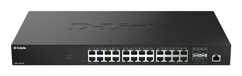 D-Link DMS-1250-28/E switch Gestionado L2 2.5G Ethernet (100/1000/2500) Negro