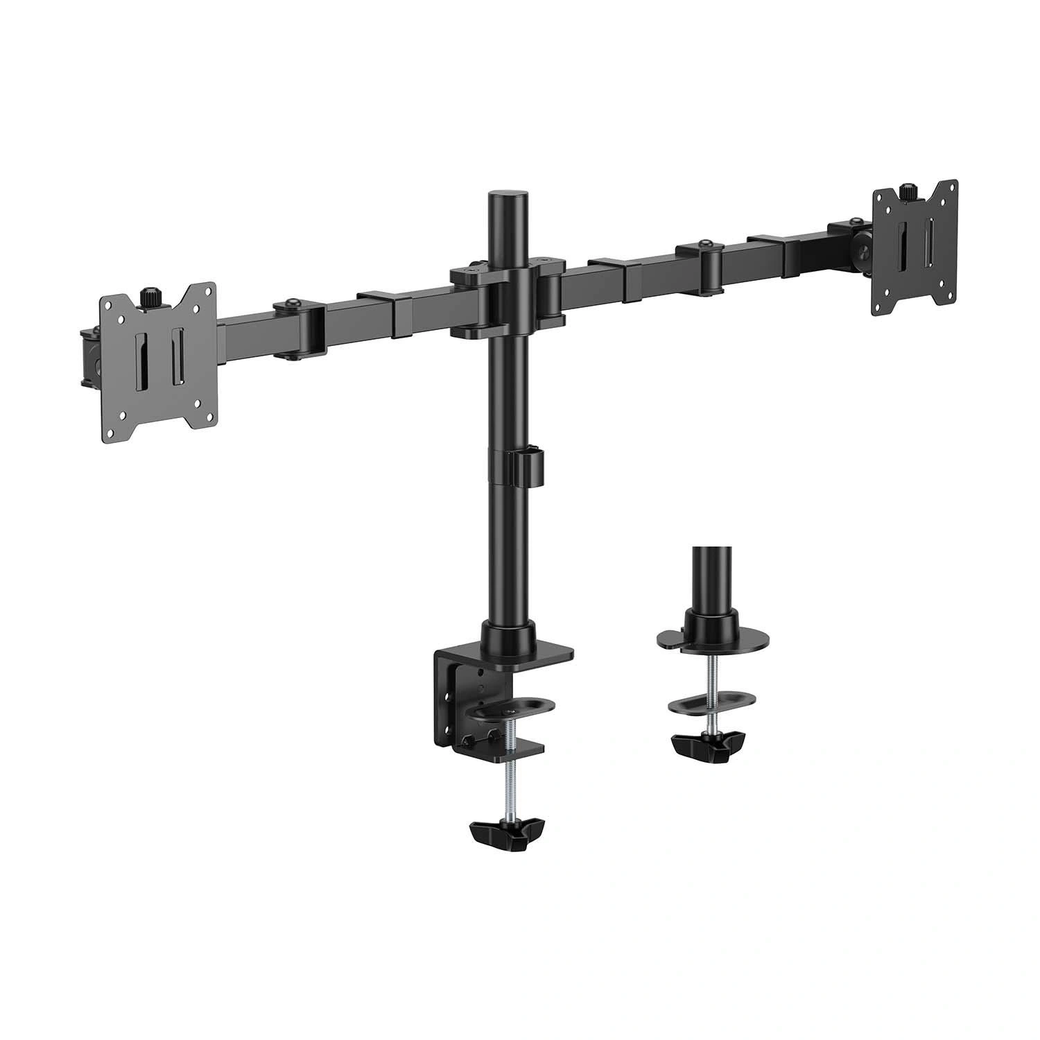 AISENS Soporte de Mesa Eco Giratorio e Inclinable para Monitor/TV 20kg (3 Pivotes, 2 Brazos) de 17"-35", Negro