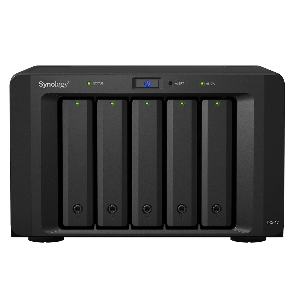 Synology DX517 unidad de disco multiple 0 TB Escritorio Negro