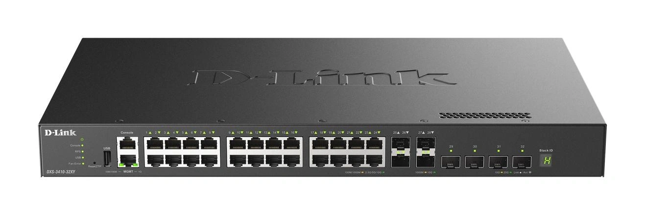 D-Link DXS-3410-32XY switch Gestionado L3 Fast Ethernet (10/100) Negro