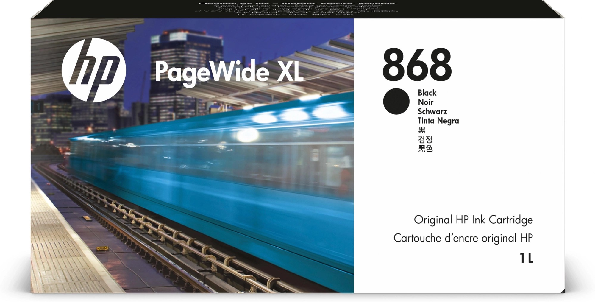 HP Cartucho de tinta negra PageWide XL 868 de 1 litro