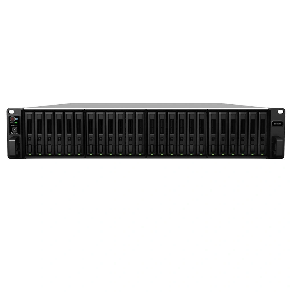 Synology FlashStation FS3600 servidor de almacenamiento NAS Bastidor (2U) Intel® Xeon® D D-1567 16 GB DDR4 0 TB Negro