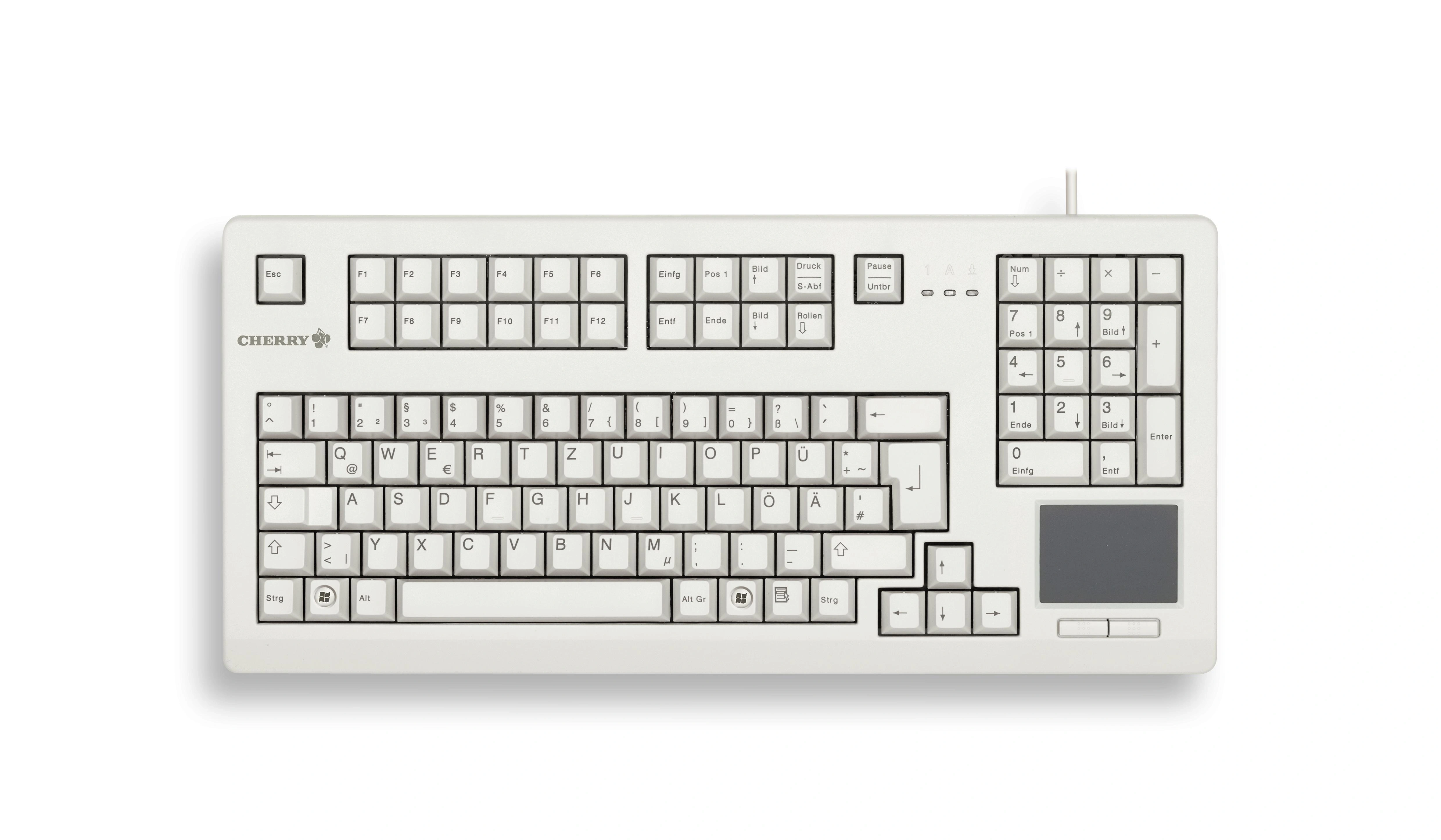 CHERRY TouchBoard G80-1190 teclado Universal USB QWERTZ Alemán Gris