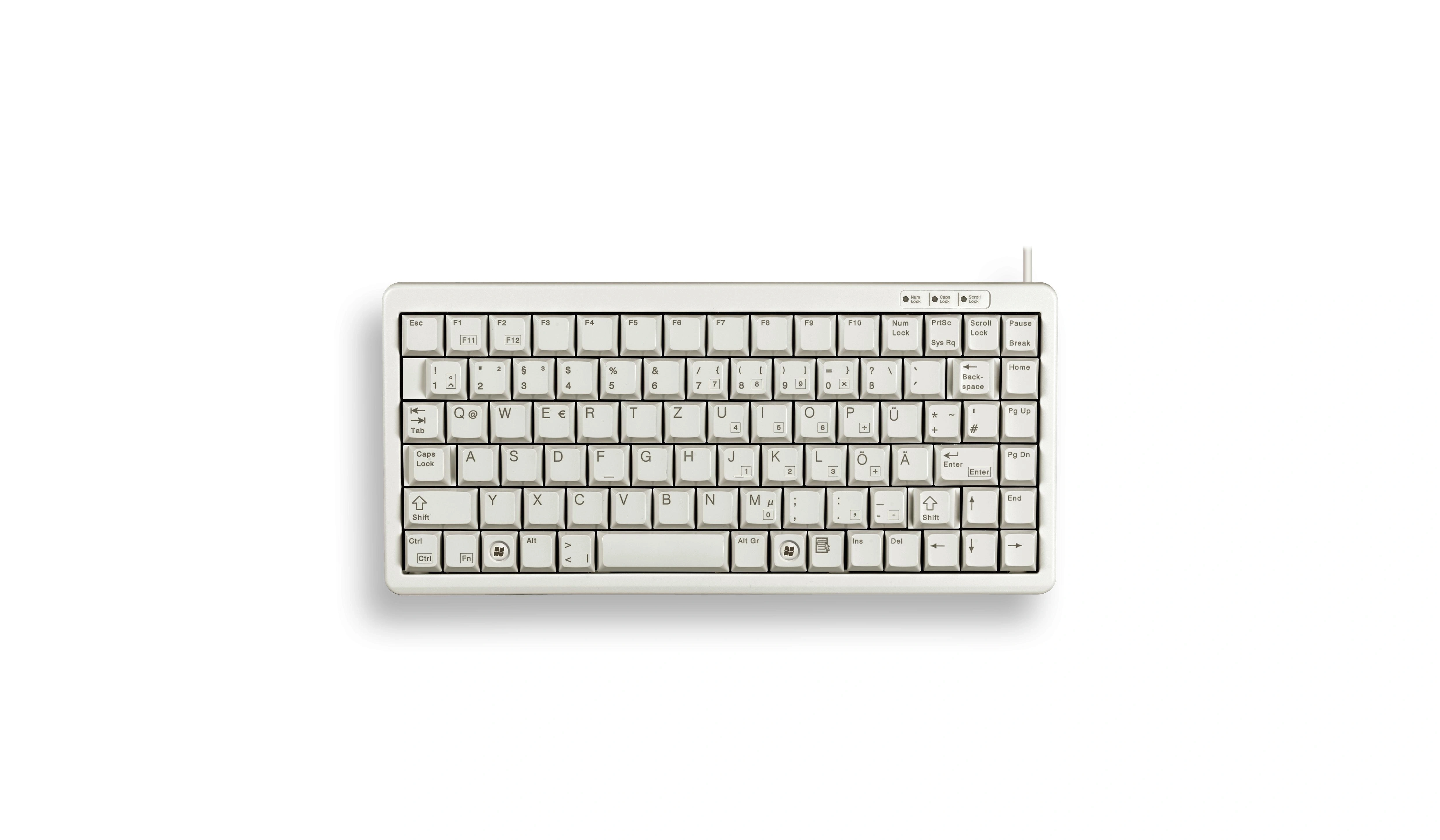 CHERRY G84-4100 teclado Universal USB QWERTY Nórdico Gris