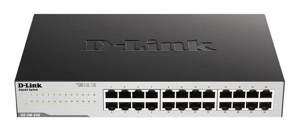 D-Link GO-SW-24G No administrado L2 Gigabit Ethernet (10/100/1000) 1U Negro