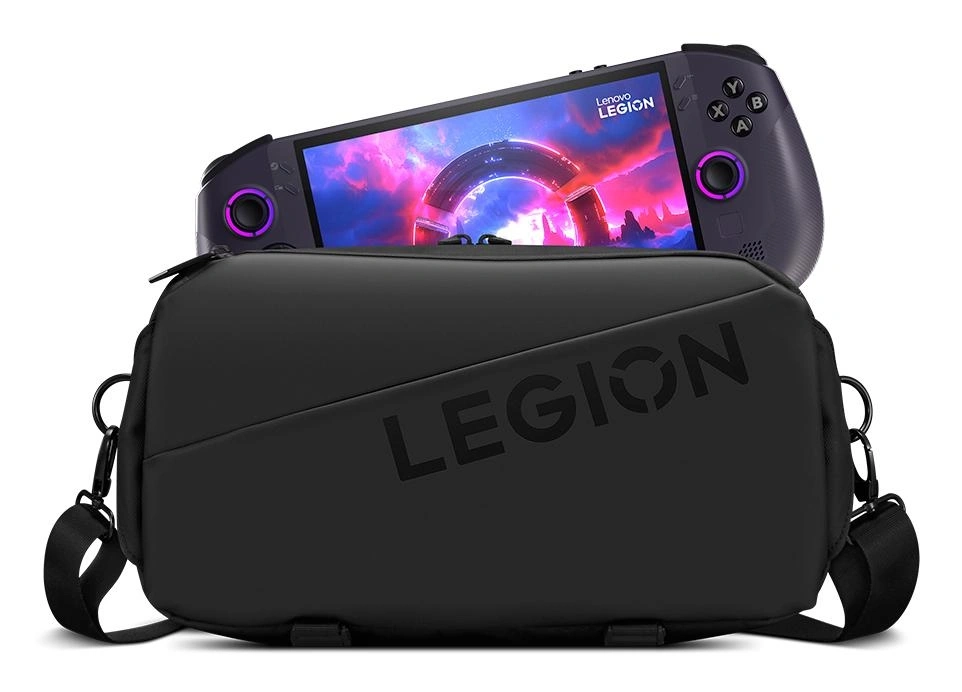 Lenovo Bandolera Legion (Material Impermeable, Múltiples Compartimentos, Bolsillo Lateral Oculto, Correa Ajustable) Color Negro