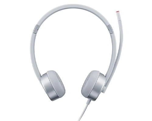Lenovo 100 Stereo Analogue Headset Auriculares Oficina/Centro de llamadas Plata