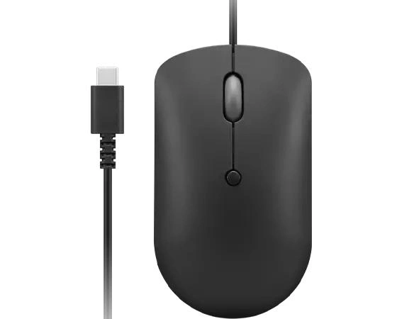 Lenovo GY51D20875 ratón Oficina Ambidextro USB Tipo C Óptico 2400 DPI