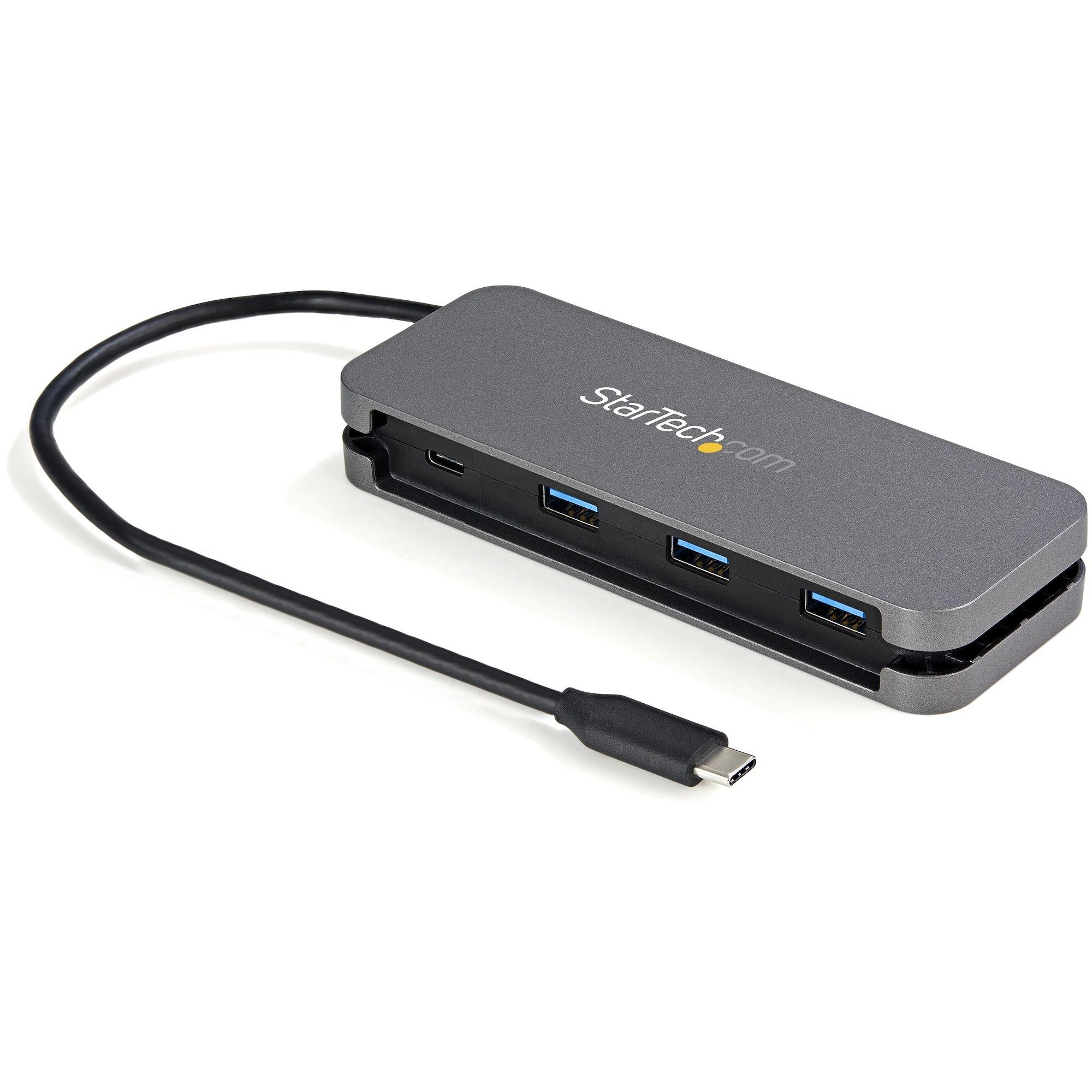 StarTech.com Hub USB C de 4 Puertos - 3 USB-A 1 USB-C - Ladrón USB 3.0 Tipo C (USB 3.2 Gen 1) - Alimentado por el Bus - Hub Adaptador Portátil US