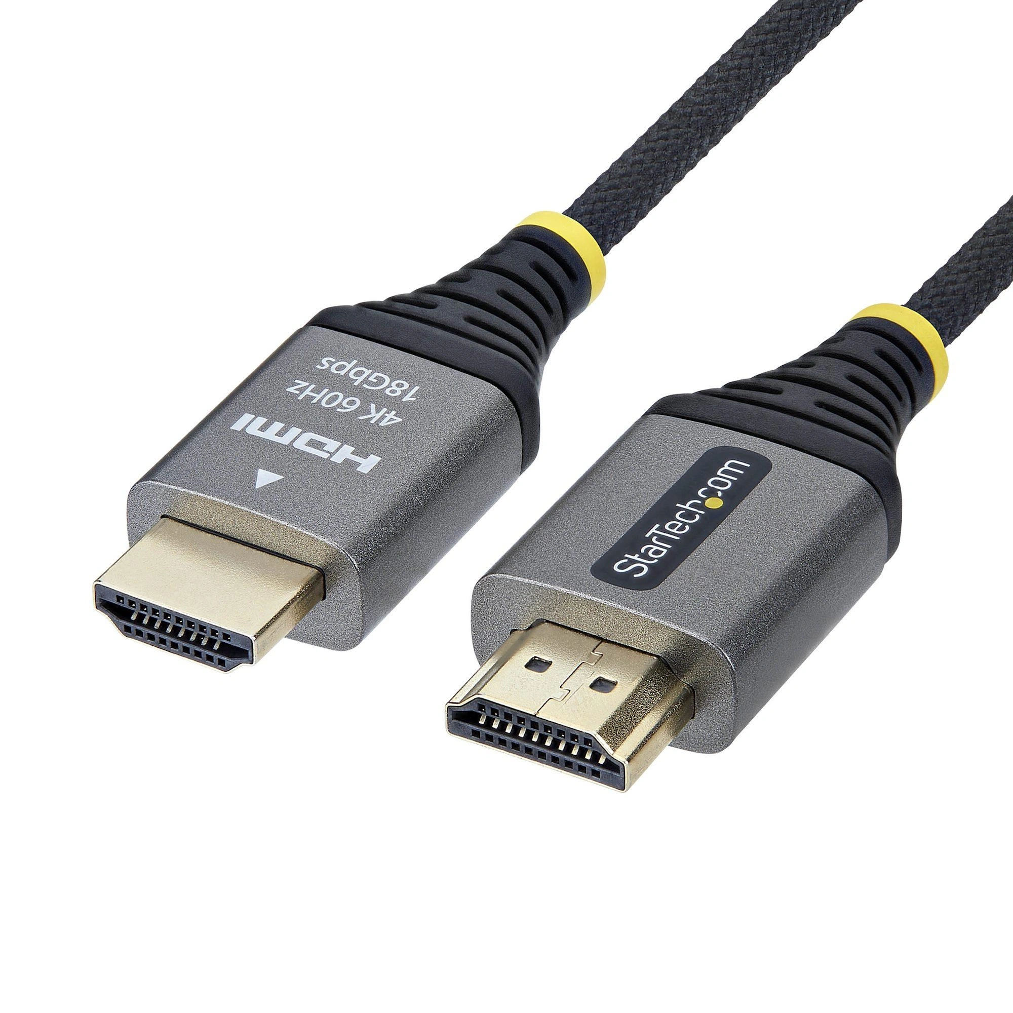 StarTech.com HDMI2-FLEX-4K60-2M cable HDMI HDMI tipo A (Estándar) Negro, Plata