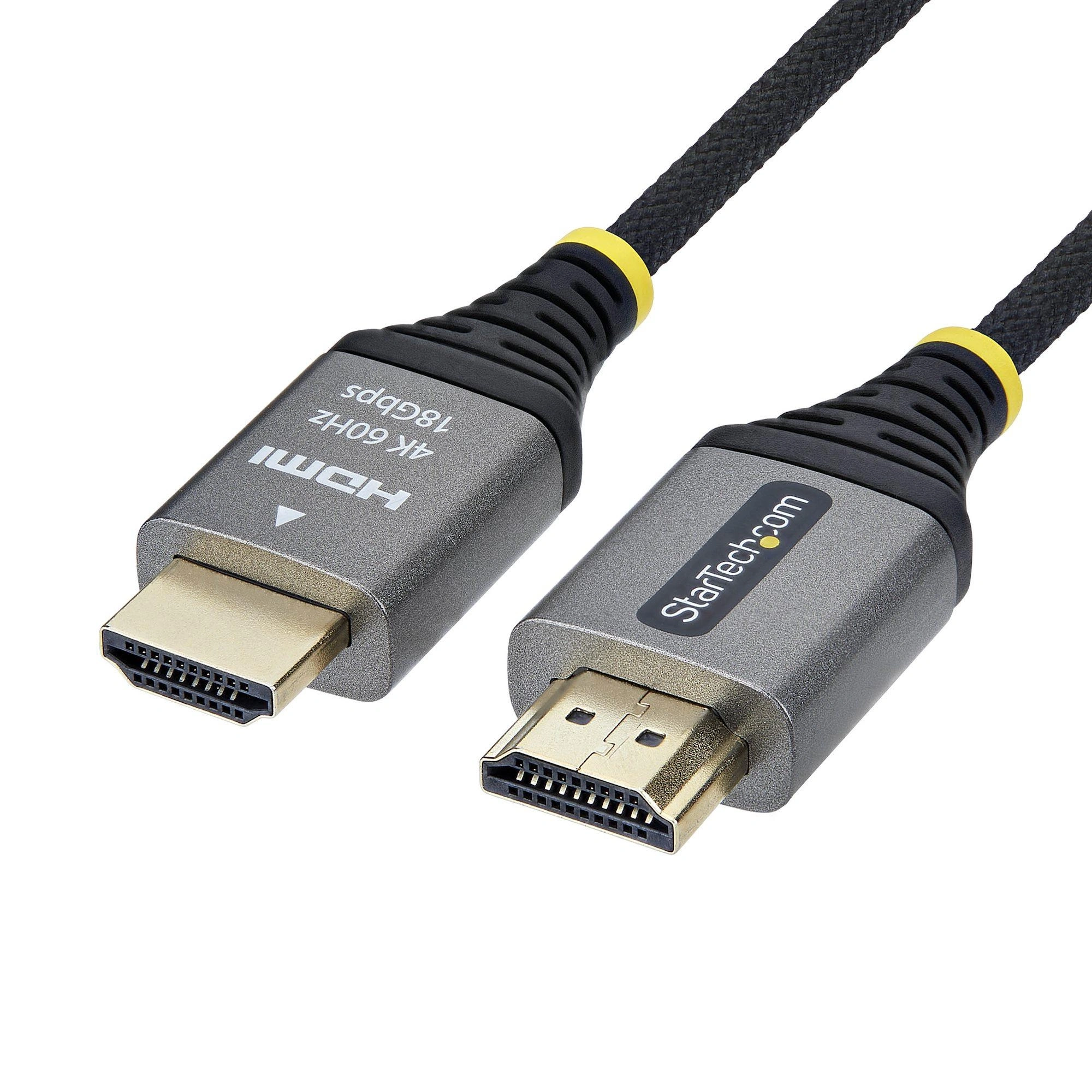 StarTech.com HDMI2-FLEX-4K60-3M cable HDMI HDMI tipo A (Estándar) Negro, Plata