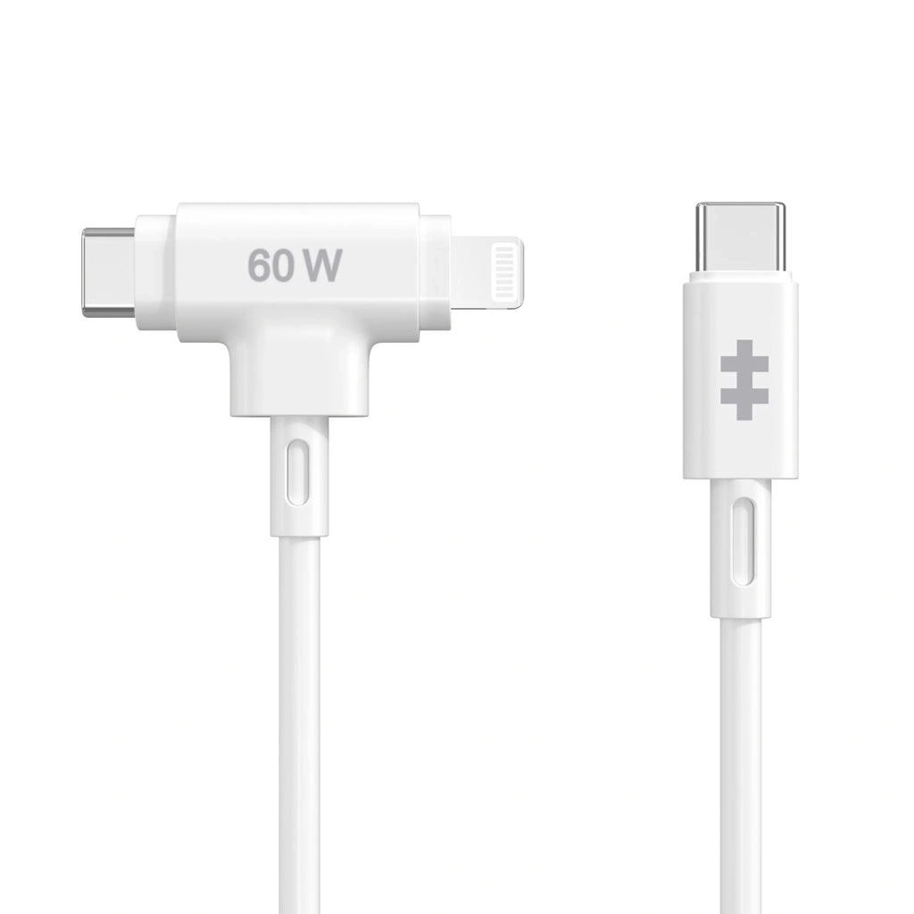 HYPER HyperJuice cable USB USB 2.0 1,5 m USB C USB C/Lightning Blanco