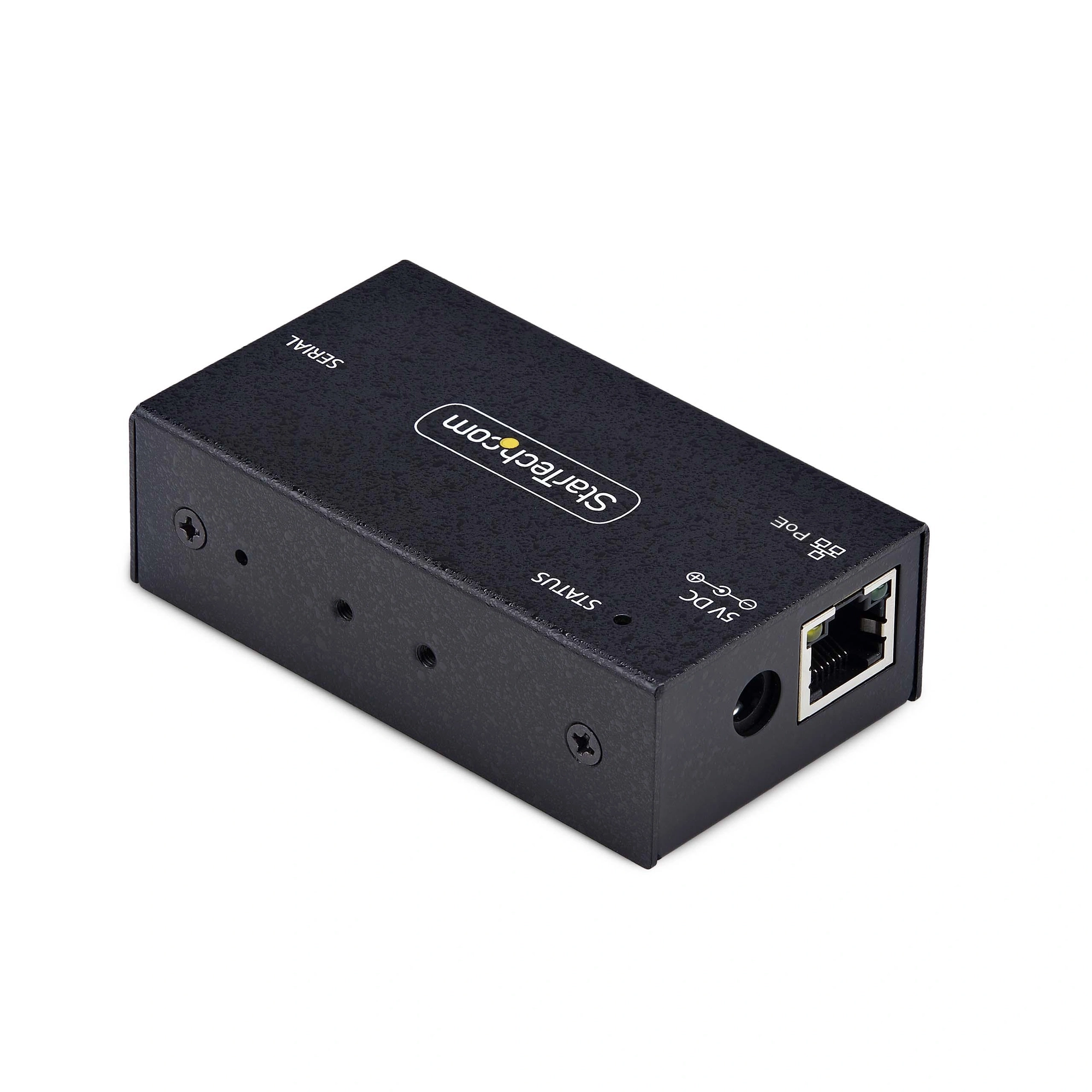 StarTech.com Adaptador Serie a Ethernet - Conversor RJ45 LAN IP a DB9 RS232 - Servidor de Dispositivos Serie Remotos de 1 Puerto PoE 802.3af - Ca