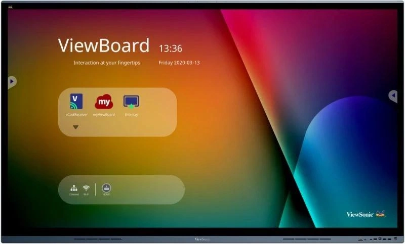 Viewsonic IFP7562 pantalla de señalización Panel plano interactivo 190,5 cm (75") LED Wifi 350 cd / m² 4K Ultra HD Negro Pantalla táctil Procesad