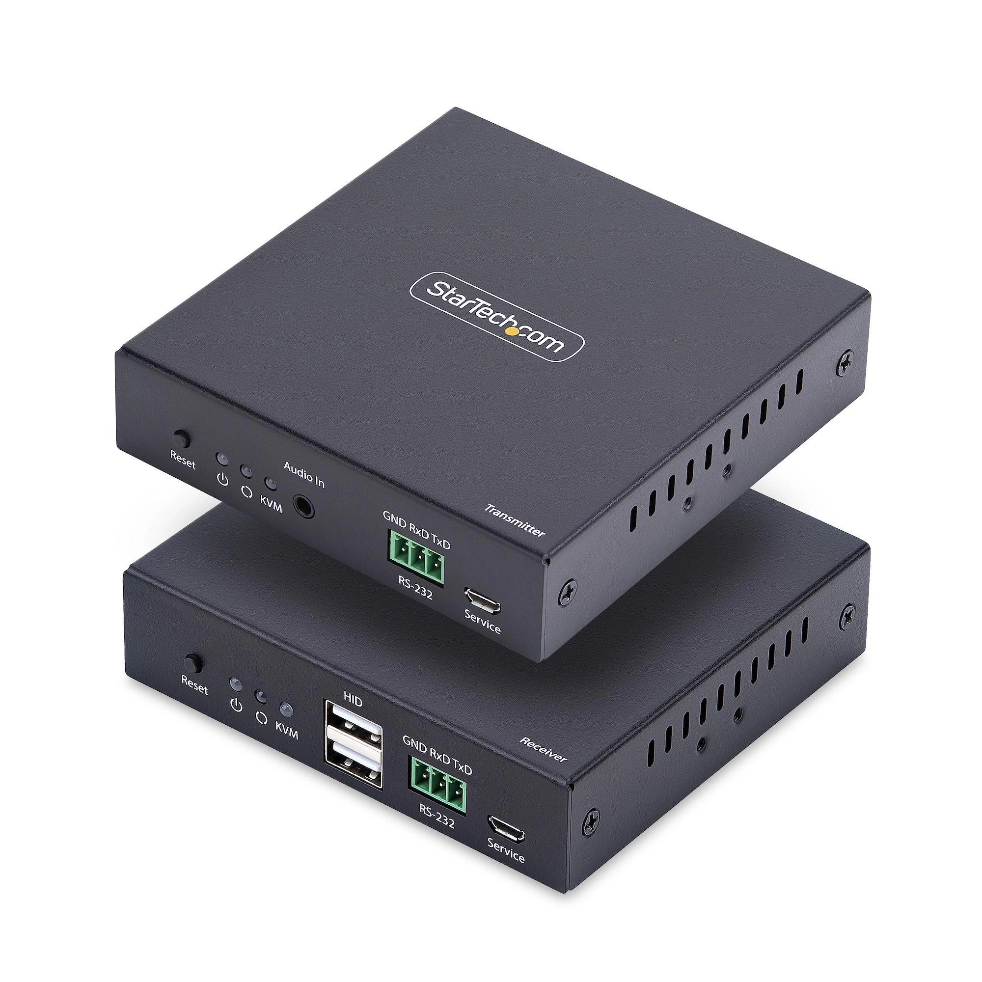 StarTech.com Extensor KVM HDMI 4K 60Hz por Redes Ethernet IP - Alargador KVM HDMI y USB por Ethernet - Sin Controladores - Juego Transmisor/Recep