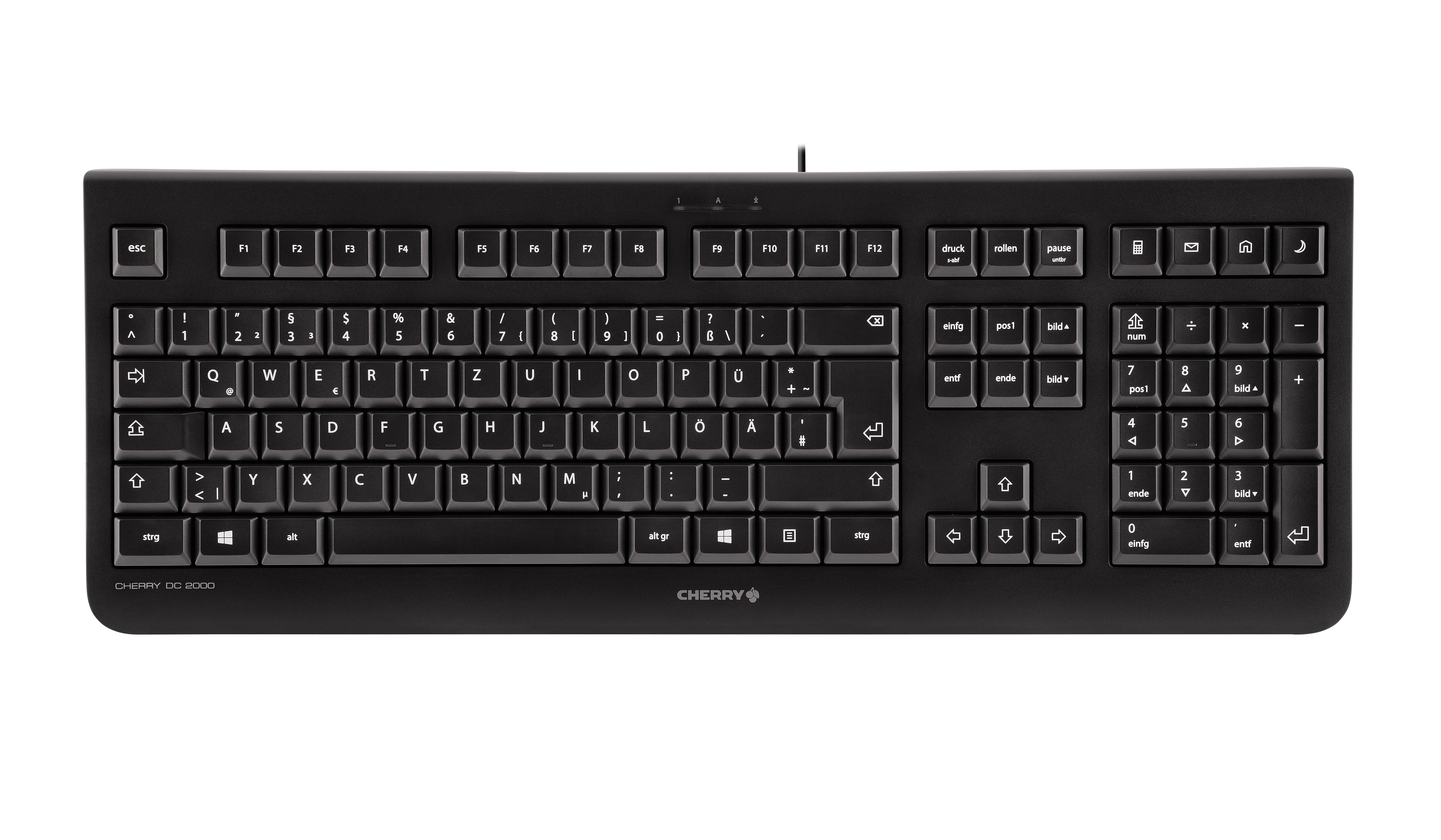 CHERRY DC 2000 teclado Ratón incluido Oficina USB QWERTY Nórdico Negro