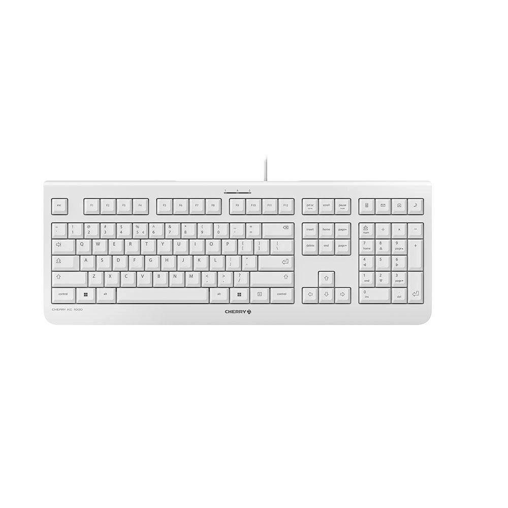CHERRY KC 1000 teclado Universal USB QWERTY Inglés de EE. UU. Gris