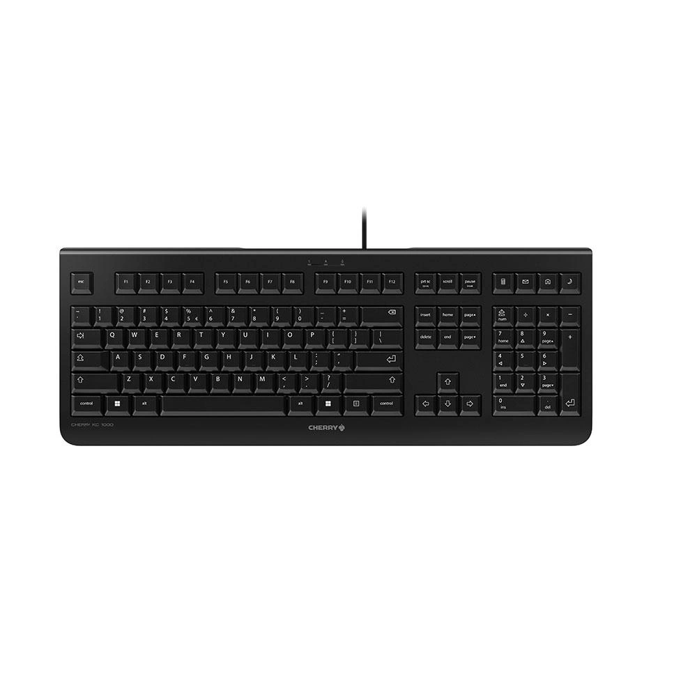 CHERRY KC 1000 teclado Oficina USB QWERTY Inglés de EE. UU. Negro