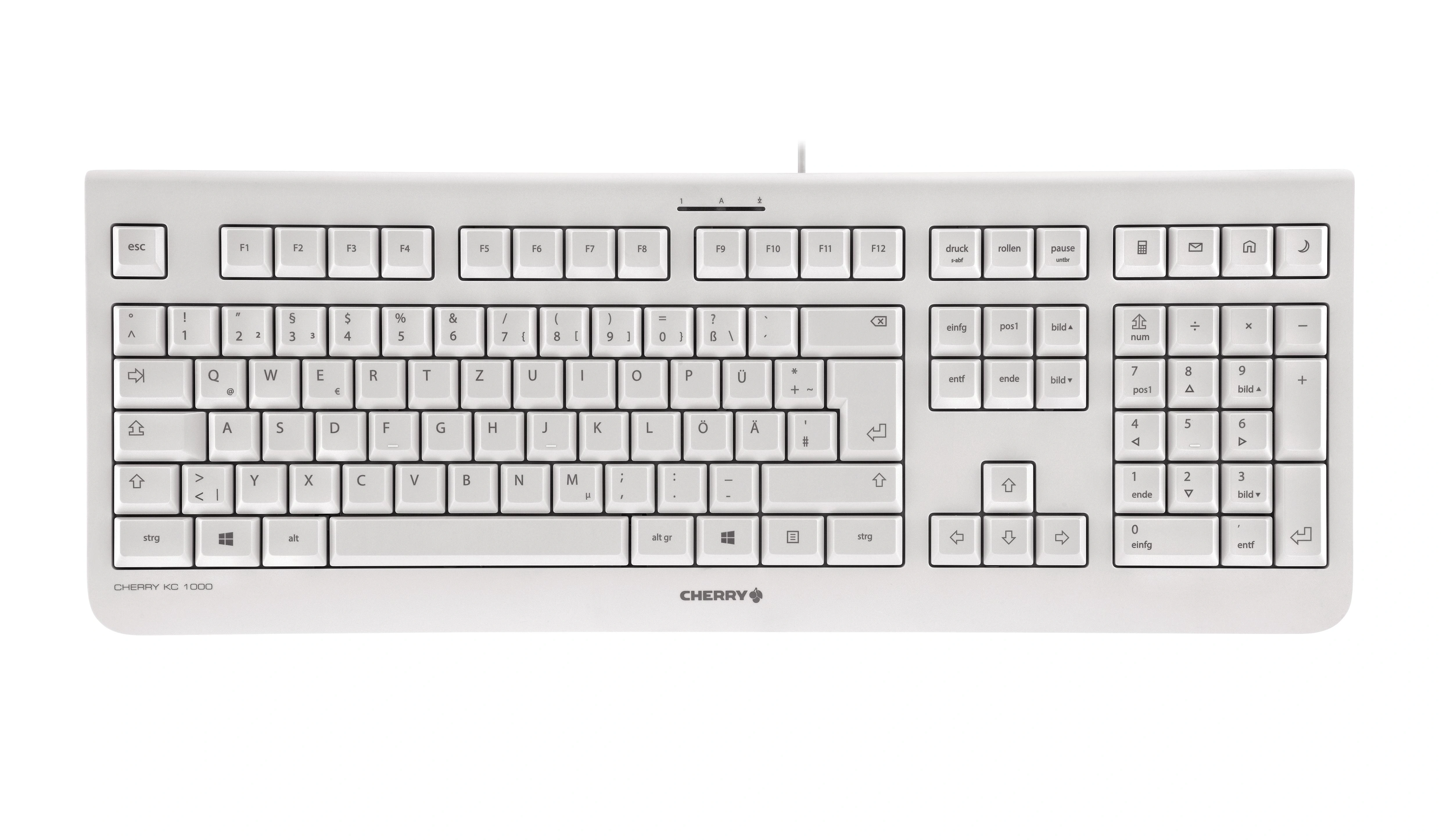 CHERRY KC 1000 teclado Universal USB QWERTY Nórdico Gris