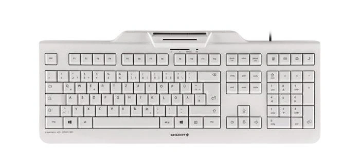 CHERRY KC 1000 SC teclado Oficina USB QWERTY Inglés del Reino Unido Gris