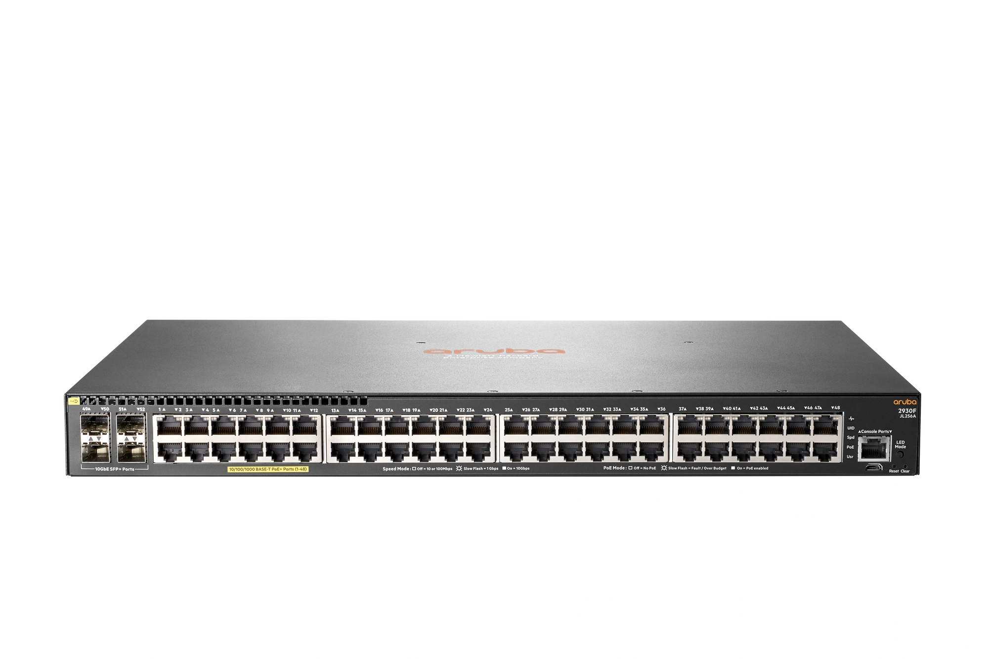 HPE Aruba Networking 2930F 48G PoE+ 4SFP+ Gestionado L3 Gigabit Ethernet (10/100/1000) Energía sobre Ethernet (PoE) 1U