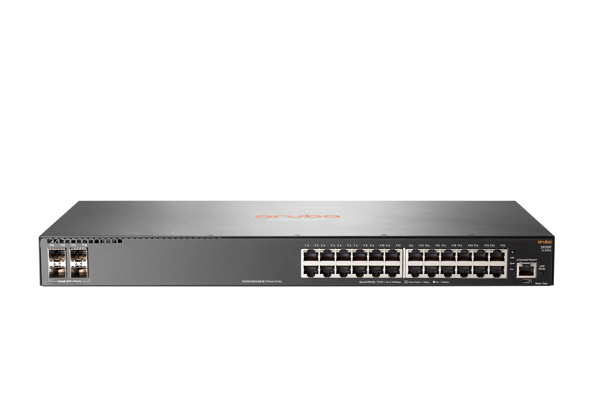 HPE Aruba Networking 2930F 24G 4SFP Gestionado L3 Gigabit Ethernet (10/100/1000) 1U Gris