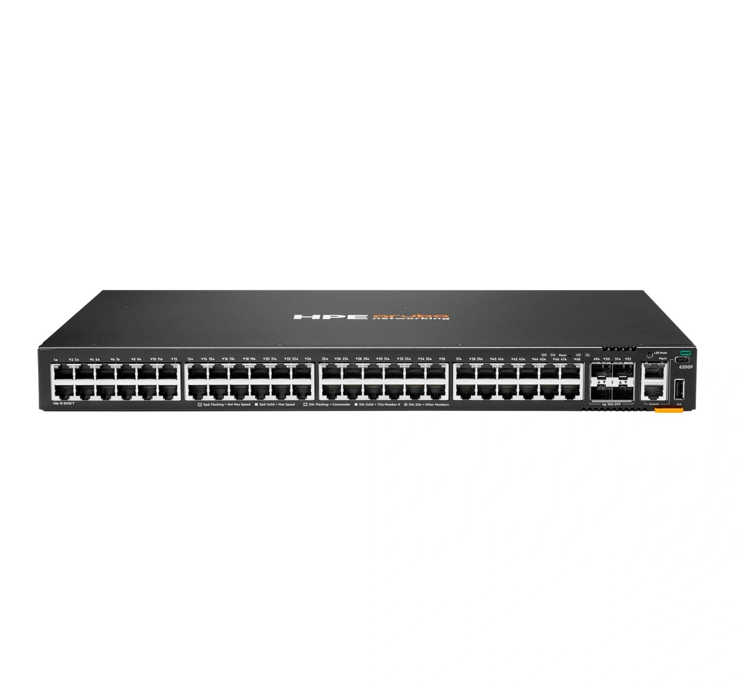 HPE Aruba Networking CX 6200F 48G 4SFP+ Gestionado L3 Gigabit Ethernet (10/100/1000) 1U