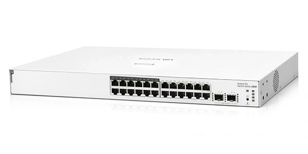 HPE Aruba Networking Aruba Instant On 1830 24G 12p Class4 PoE 2SFP 195W Gestionado L2 Gigabit Ethernet (10/100/1000) Energía sobre Ethernet (PoE)