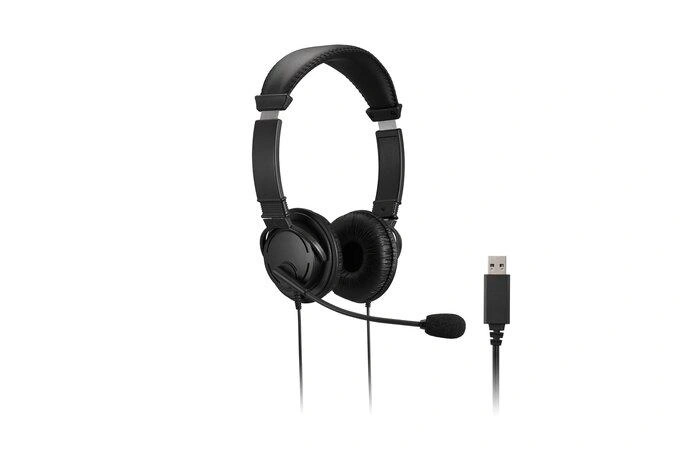 Kensington Auriculares USB-A clásicos con micrófono y control de volumen
