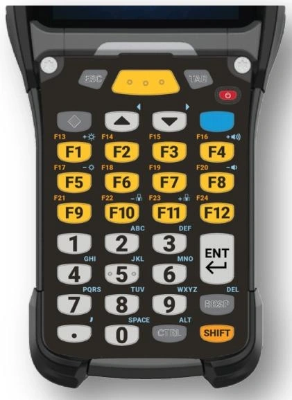 Zebra KYPD-MC9334FNR-01 teclado para móvil Alfanumérico Inglés Negro, Gris, Amarillo