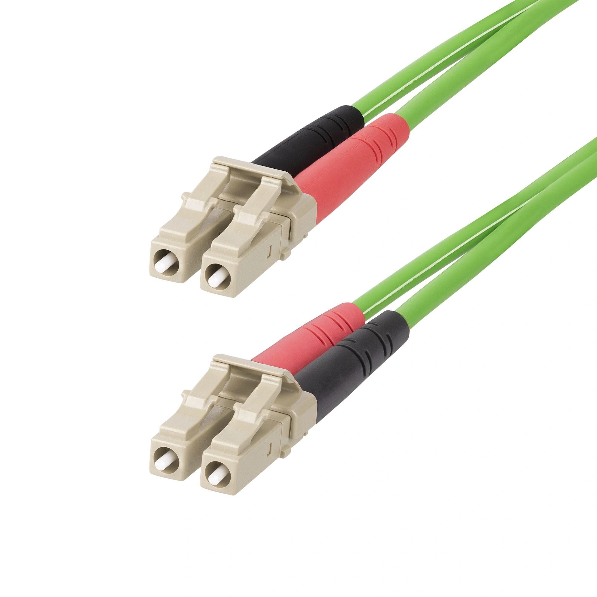 StarTech.com Cable de Fibra Óptica LC a LC (UPC) OM5 Multimodo 1m - Dúplex 50/125µm LOMMF Tipo Cremallera VCSEL 40G/100G - No Sensible a los Dobl