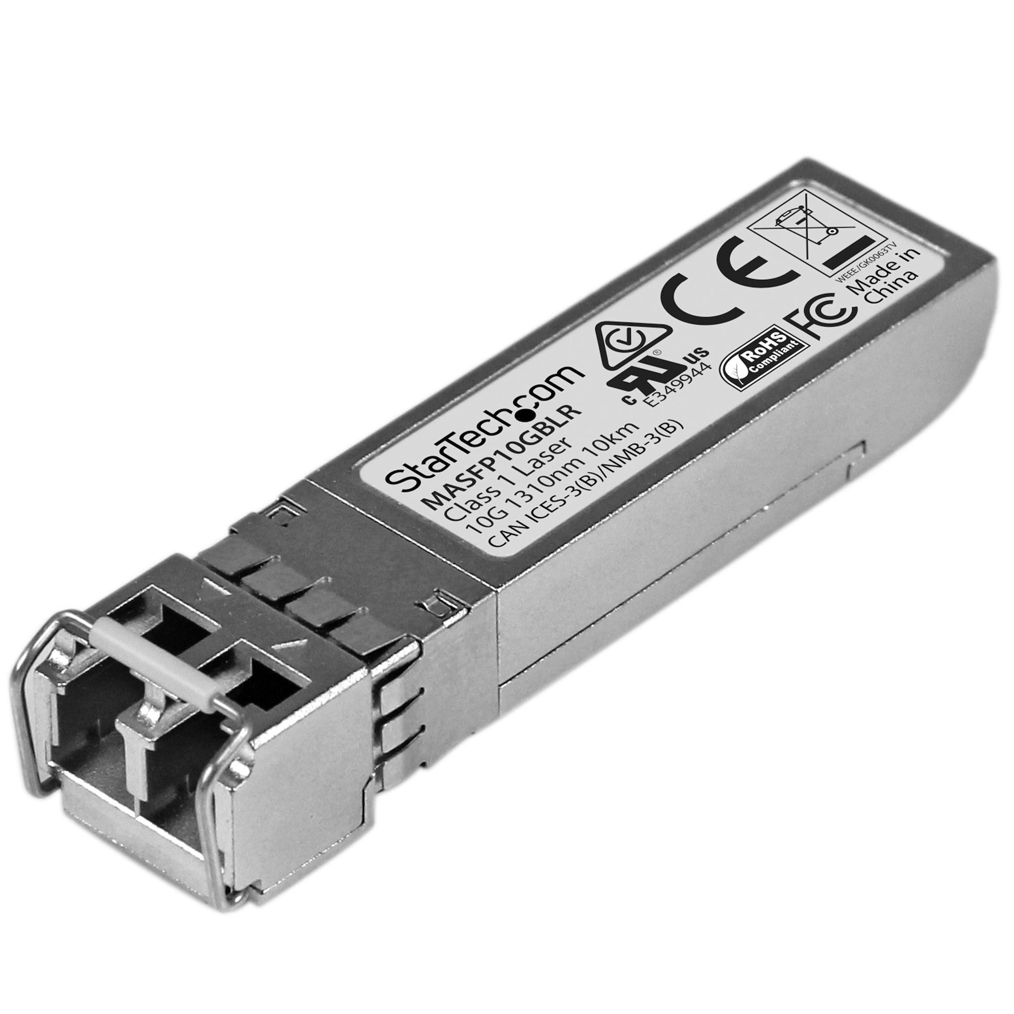 StarTech.com Módulo SFP + Compatible con Cisco Meraki MA-SFP-10GB-LR - 10GBASE-LR - Monomodo 10GbE - SFP+ Ethernet Gigabit 10Gb - LC 10km - 1310n