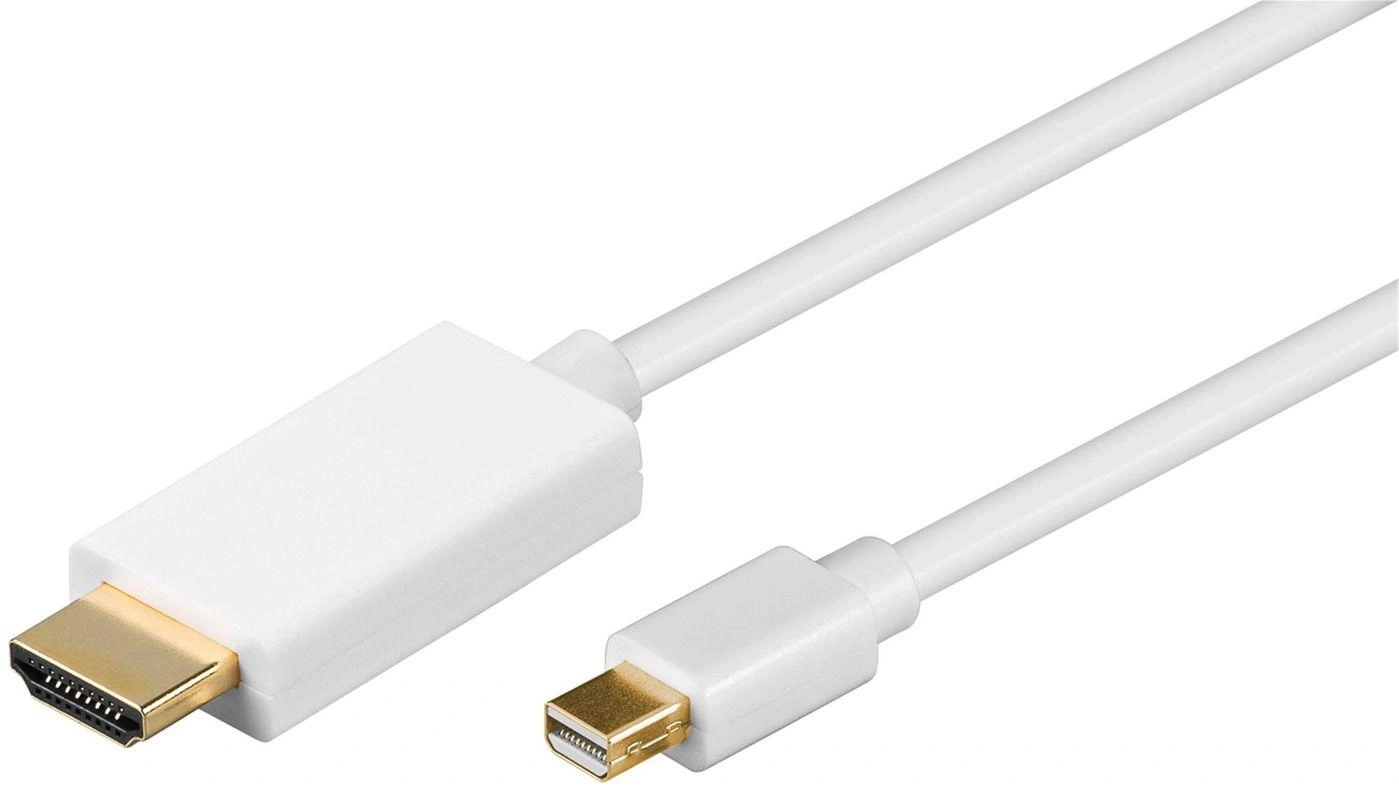 Microconnect MDPHDMI2 adaptador de cable de vídeo 1,8 m Mini DisplayPort HDMI Blanco