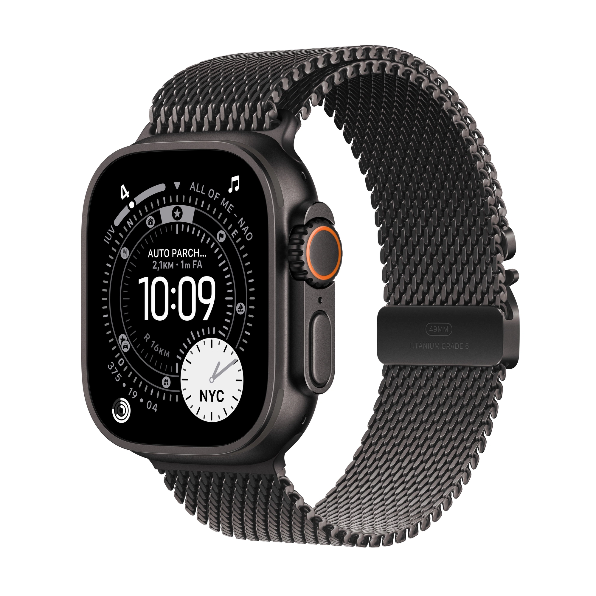 Apple Watch Ultra 3 OLED 49 mm Digital 422 x 514 Pixeles Pantalla táctil 5G Negro Wifi GPS (satélite)