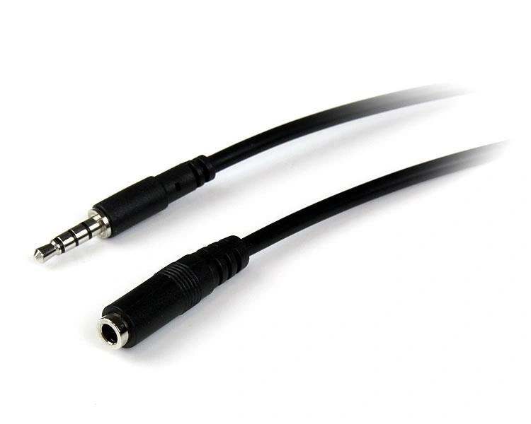 StarTech.com Cable de 1m de Extensión Alargador de Auriculares Headset Mini-Jack 3,5mm 4 pines Macho a Hembra