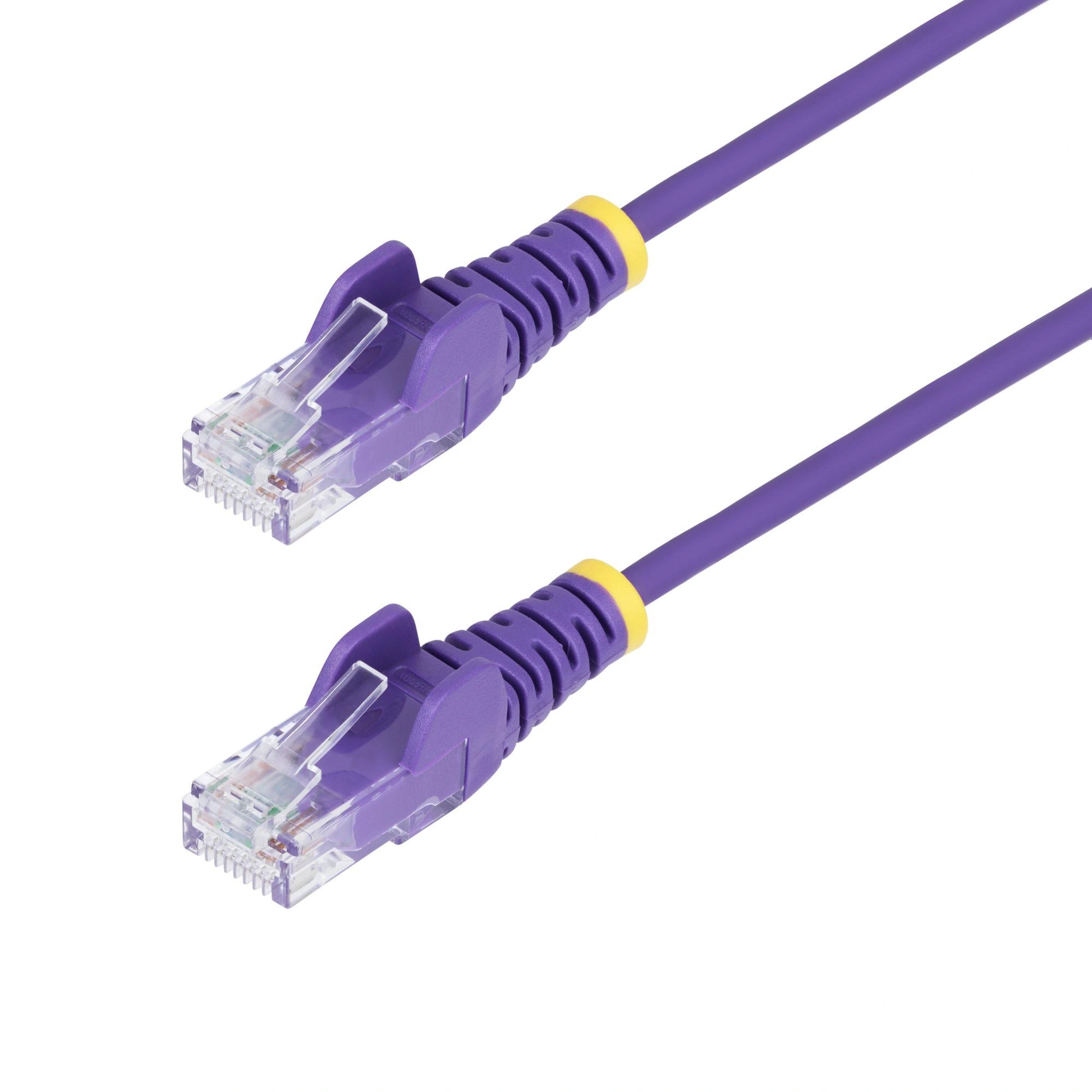 StarTech.com Cable de Red Ethernet CAT6 Delgado sin Enganches Morado de 1m - Cable RJ45 Snagless Slim de 28AWG - Alambre de Cobre Puro - PoE 100W