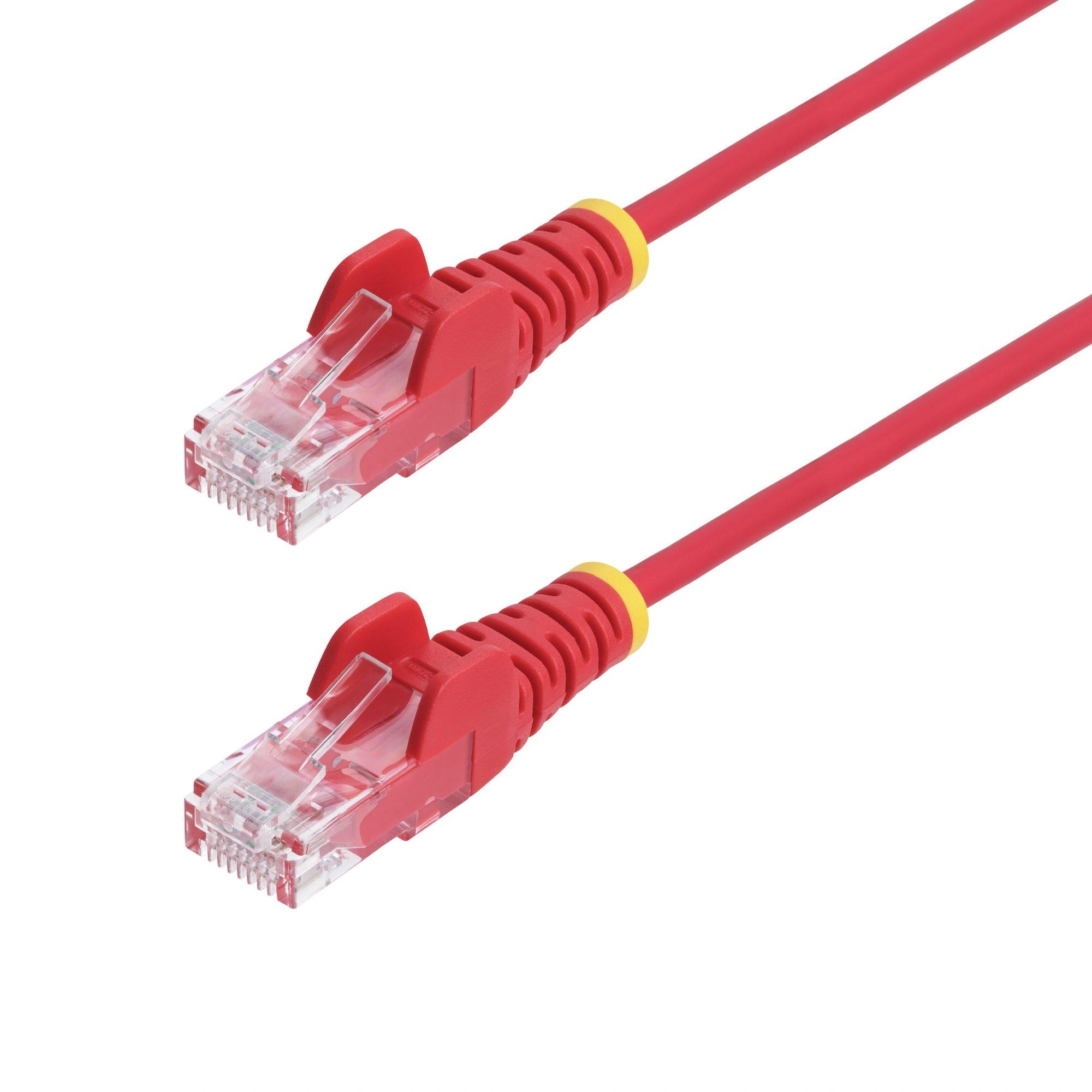 StarTech.com Cable de Red Ethernet CAT6 Delgado sin Enganches Rojo de 1,5m - Cable RJ45 Snagless Slim de 28AWG - Alambre de Cobre Puro - PoE 100W