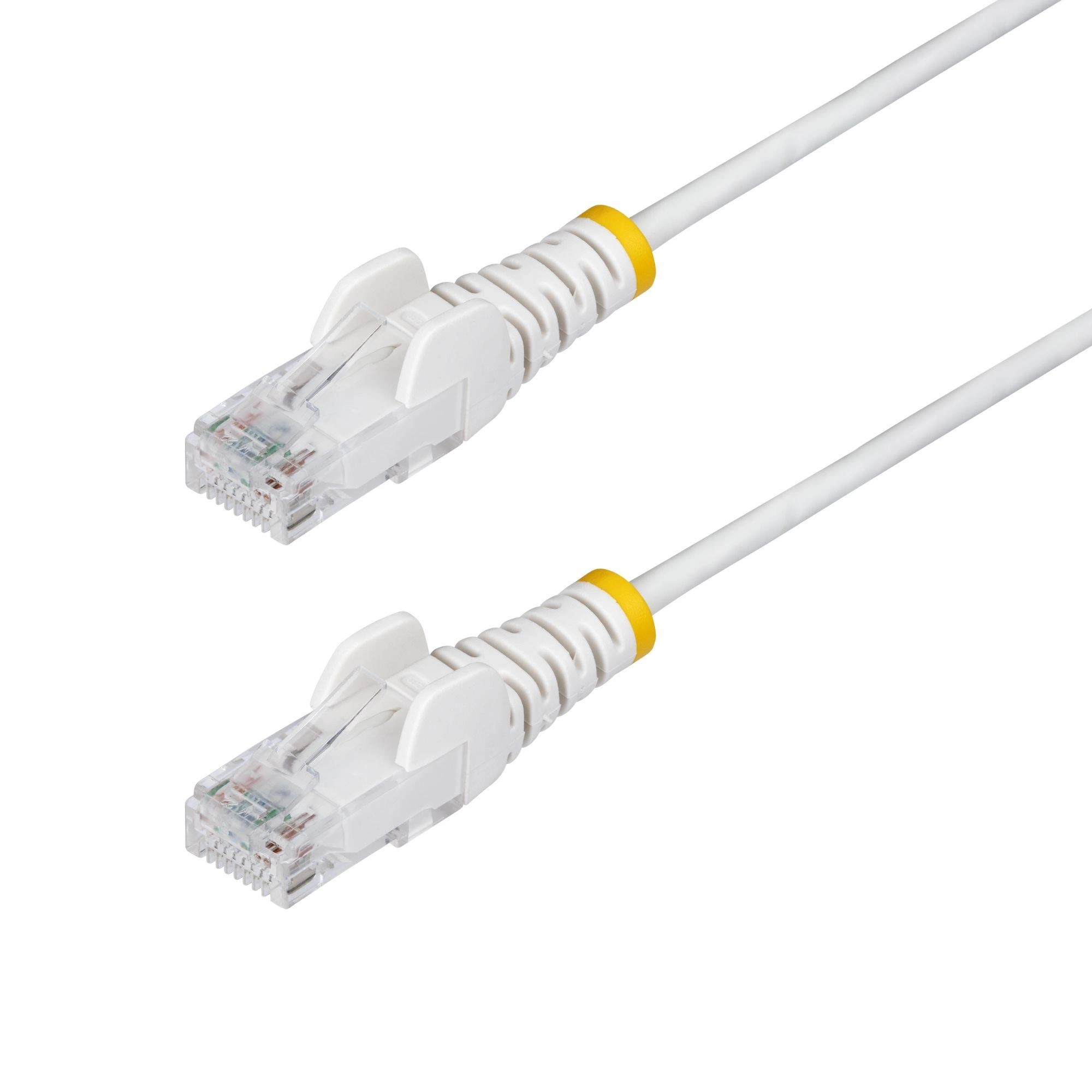StarTech.com Cable de Red Ethernet CAT6 Delgado sin Enganches Blanco de 50cm - Cable RJ45 Snagless Slim 28AWG - Alambre de Cobre Puro - PoE 100W
