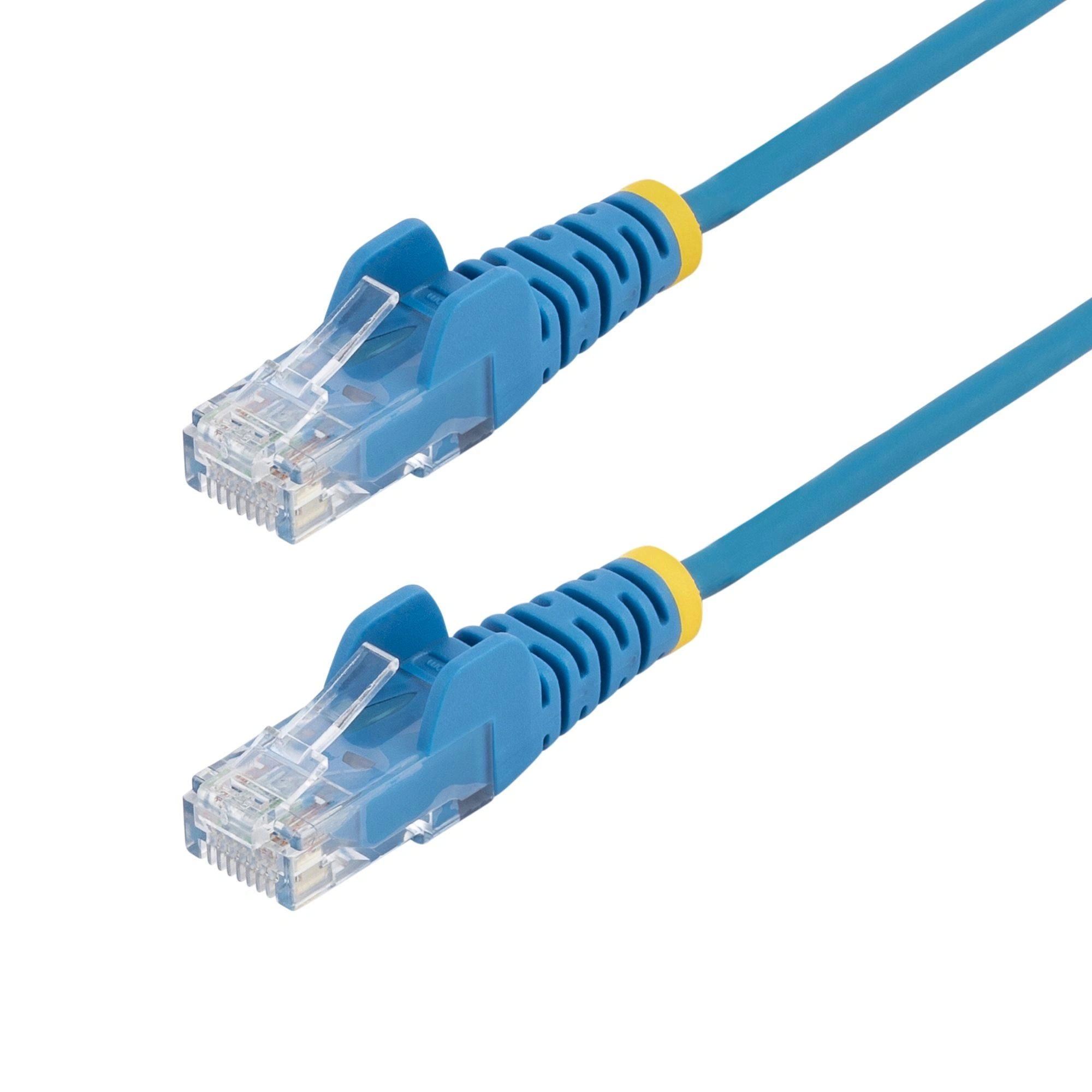 StarTech.com Cable de Red Ethernet CAT6 Delgado sin Enganches Azul de 5m - Cable RJ45 Snagless Slim 28AWG - Alambre de Cobre Puro - PoE 100W - co