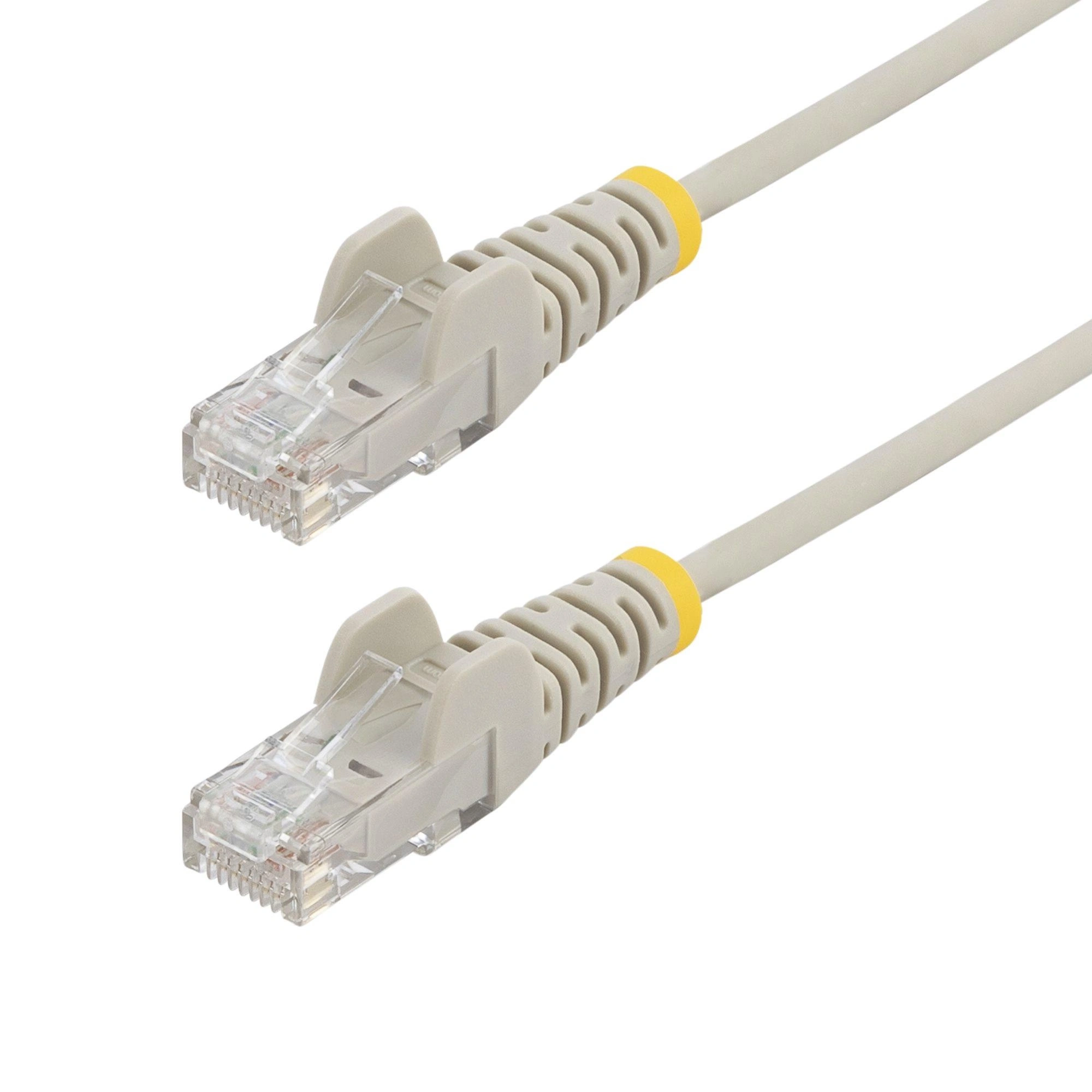 StarTech.com Cable de Red Ethernet CAT6 Delgado sin Enganches Gris de 7m - Cable RJ45 Snagless Slim 28AWG - Alambre de Cobre Puro - PoE 100W - co