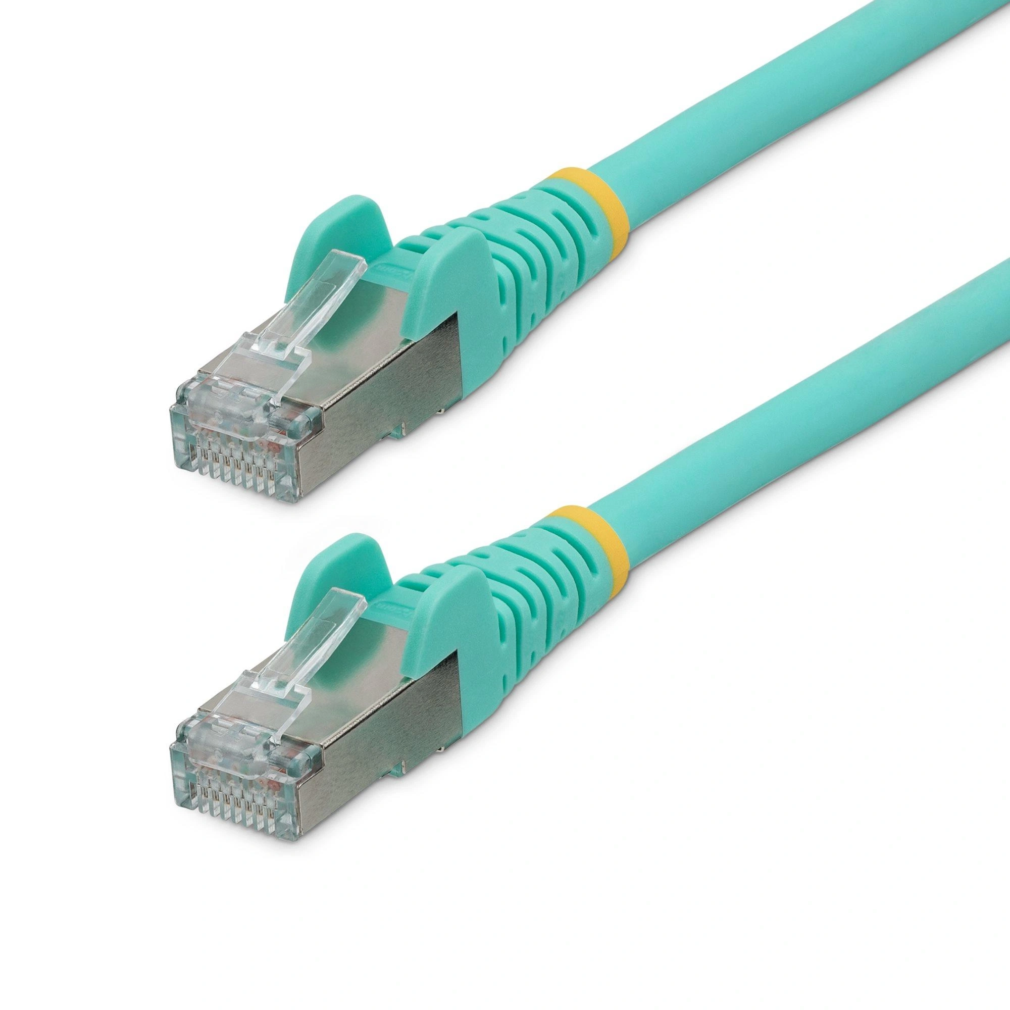 StarTech.com Cable de 3m de Red Ethernet CAT6a - Aguamarina - Low Smoke Zero Halogen (LSZH) - 10GbE - 500MHz - PoE++ de 100W - Snagless sin Pesti
