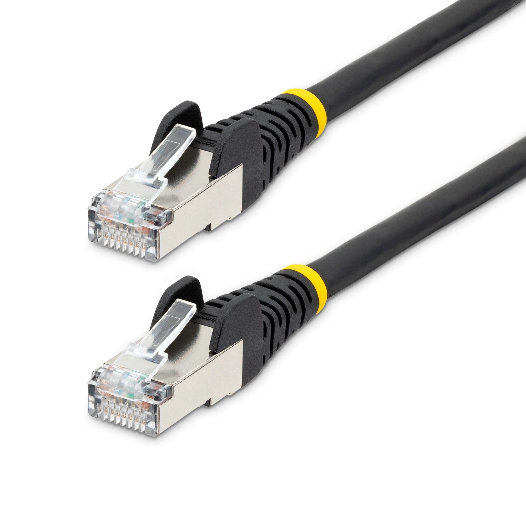 StarTech.com Cable de 1,5m de Red Ethernet CAT6a - Negro - Low Smoke Zero Halogen (LSZH) - 10GbE - 500MHz - PoE++ de 100W - Snagless sin Pestillo