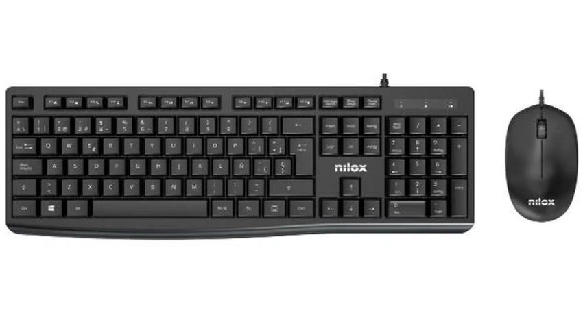 Nilox NXKME0012 teclado Ratón incluido Universal USB QWERTY Español Negro