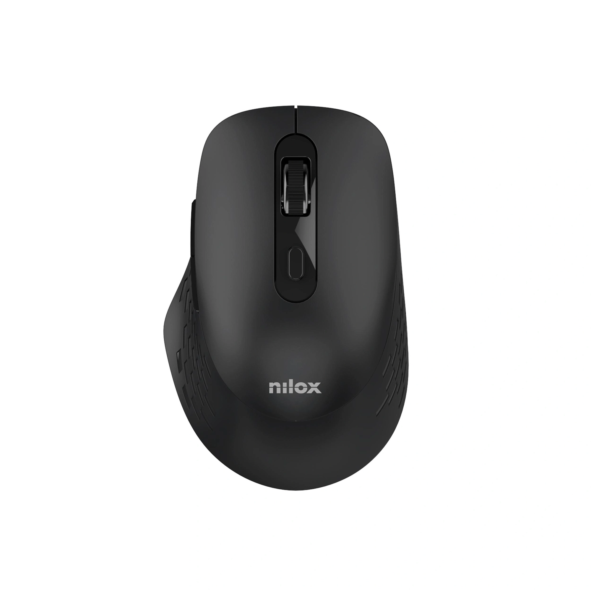 Nilox RATON DUAL WIRELESS 1600 DPI NEGRO ratón Oficina Bluetooth + USB Type-A Óptico