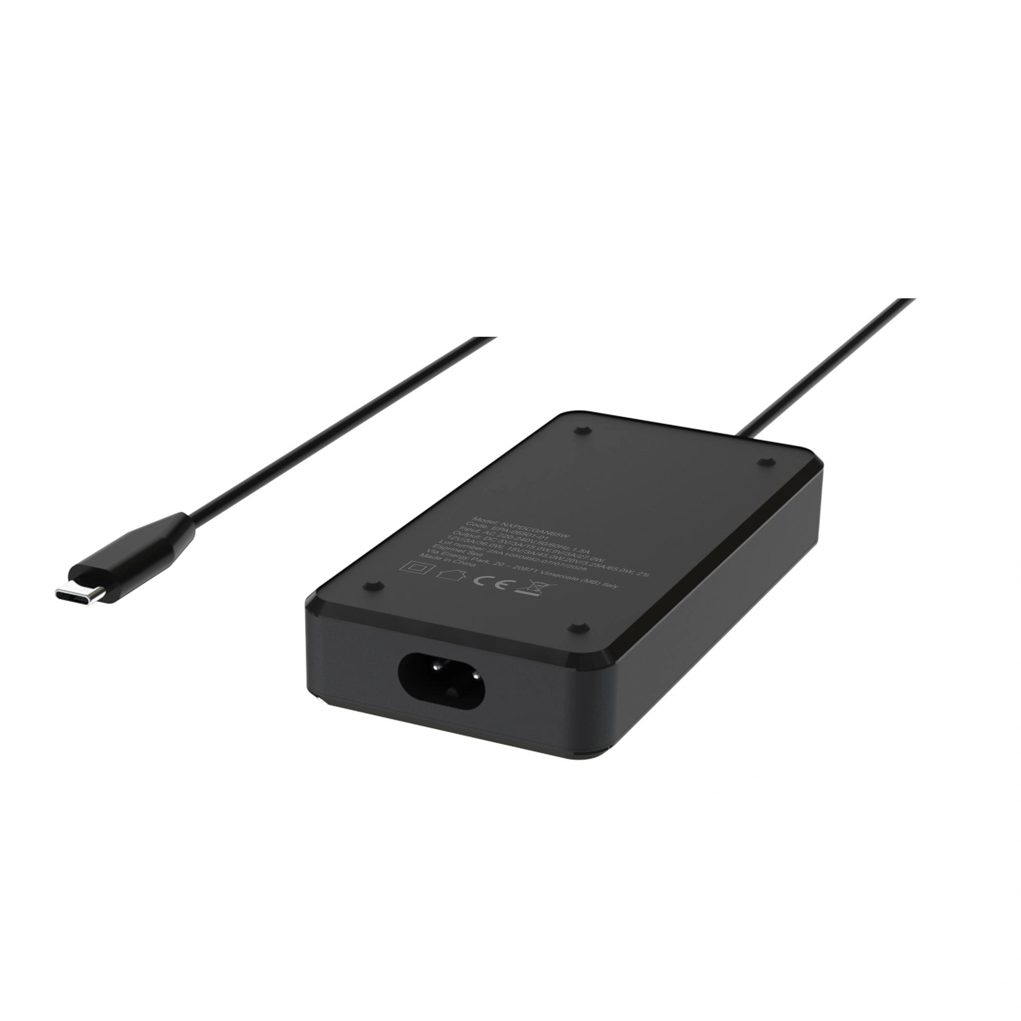 Nilox COMPACT PRO POWERBANK 20K MAH PD65W Portátil, Tableta, Smartphone Negro Corriente alterna Carga rápida Interior