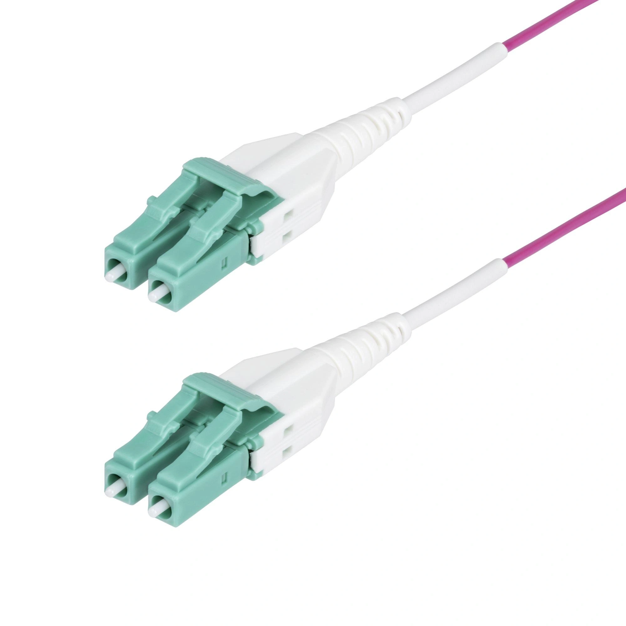 StarTech.com Cable de Fibra Óptica Multimodo OM4 LC a LC UPC de 3m - 50/125µm - 40G/100G - Violeta Érica - LOMMF/VCSE - Cable Uniboot de Fibra -